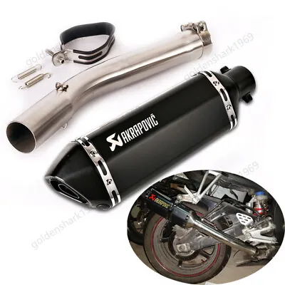 For Yamaha YZF R6 1998-2005 Mid Exhaust Link Pipe 51mm Muffler Silencers 370mm • $130.50