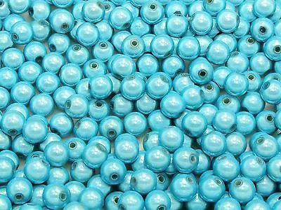 100 Sky Blue 3D Illusion Miracle Round Beads 8mm Spacer Craft DIY • $3.32