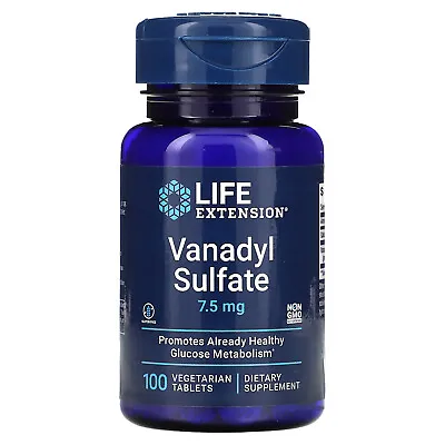 Vanadyl Sulfate 7.5 Mg 100 Vegetarian Tablets • $13.54
