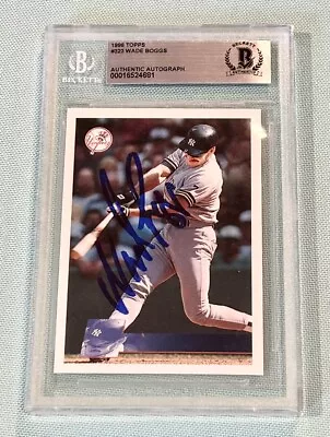 Wade Boggs 1996 Topps Vault Printing Proof 1/1 Signed Autograph AUTO BAS BGS • $99.95