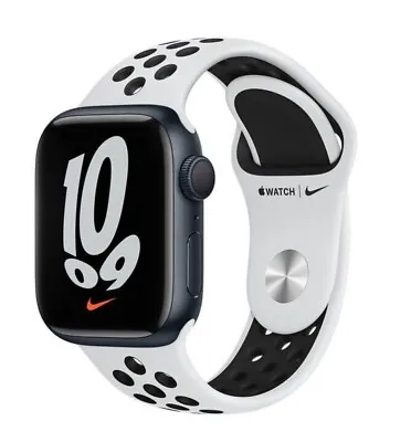 Apple Watch Nike Series 7 GPS 45mm Aluminium Case And Platinum/Black Sport Band • £239.99
