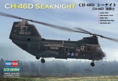 $23.53 • Buy HobbyBoss CH-46 Sea Knight American - Plastic Model Helicopter Kit - 1/72 Scale