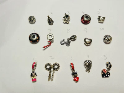 $25 • Buy $25 Each Sale Pandora Genius Charms S925 Sterling Sliver Gold Clasp Buy5 Free Br