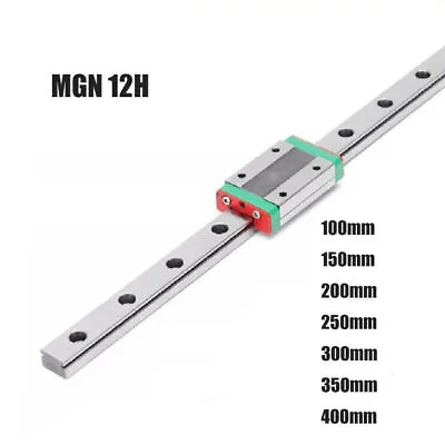 MGN12H Block 12mm Miniature Rail Sliding 100mm-400mm Hot3D Printer Linear Guide • £8.29