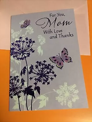 Mother’s Day - For You Mom With Love And Thanks 5”x7” Hallmark Greeting Card • $2.89