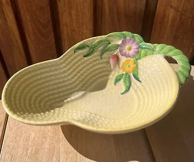 Vintage Carlton Ware Spring Time Basket Weave Floral Design Dish Made In England • $20