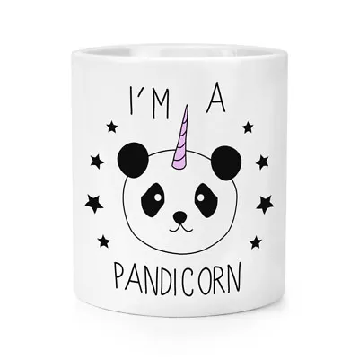 $52.65 • Buy I'm A Pandicorn Unicorn Makeup Brush Pencil Pot - Panda Unicorn