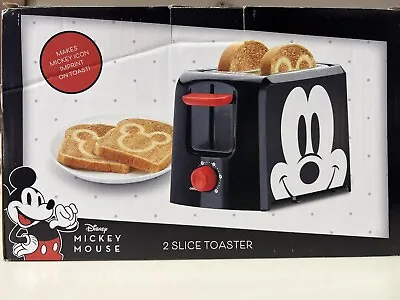 NEW Disney Mickey Mouse 2 Slice Toaster Character Imprint On Toast Open Box • $17.97
