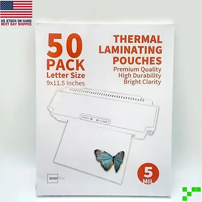 Premium 9  X 11.5  5-Mil Thermal Laminating Pouches 50 Pack Letter Size Sheets • $13.95