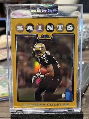 2008 Topps Chrome Marquise Colston Gold Refractor 050/199 Saints Encased • $12.99