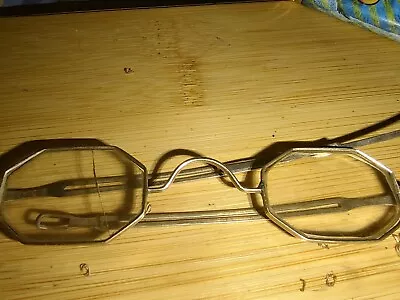 Antique Octagonal Gold  Ajustable Arm Eyeglasses Vintage Spectacles  • $55