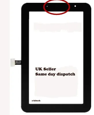 Touch Screen Digitizer Glass For Samsung Galaxy Tab 2 7.0 P3110 Wifi Black Lens • £8.99