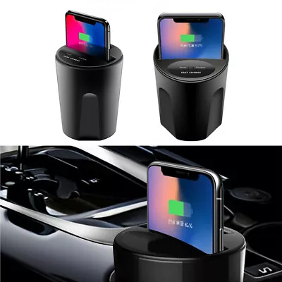 Wireless Charger Car Cup Mount Phone Fast Charging Holder For IPhone X 8 7/6s • $28.70