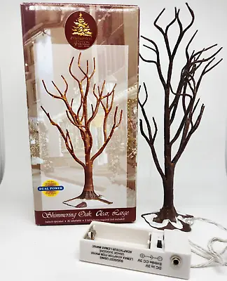 Lemax Christmas Village Shimmering Oak 9 Inch Clear Large Lighted Tree 94409 • $24.99