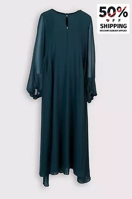 RRP€381 MARINA RINALDI Maxi Dress Plus Size 19 US10 S Rhinestones Made In Italy • $91.19
