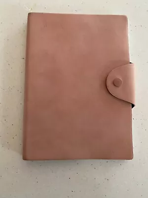 Kikki.k Leather Notebook Planner Light Brown. Button Close • $8