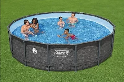 Coleman Power Steel 16 Ft. X 42 In. Round Metal Frame Above Ground Pool Set • $299.99