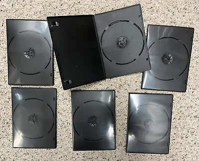 6 *NEW* Empty Black Plastic CD/DVD  1 Disc Cases • $1.99