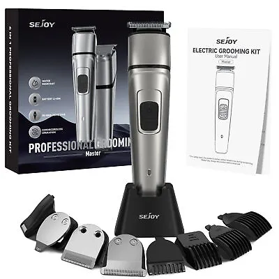SEJOY Hair Clippers Beard Trimmer Shaver For Men Cordless Haircut Grooming Kit • £19.99