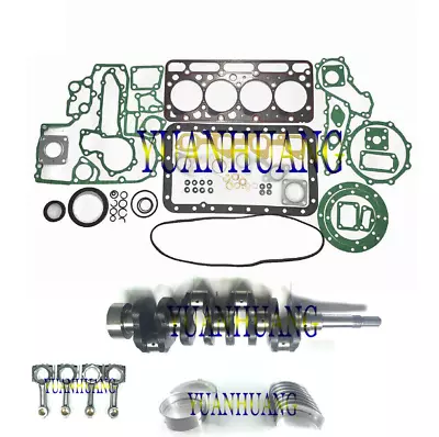 For KUBOTA Bobcat Tractor V2203 Crankshaft Con Rod Engine Gasket Kit Bearing Set • $1073.50