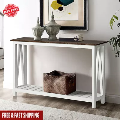 Farmhouse Console Table Durable Waterproof A-Design Rustic Vintage Living Room • $142.49