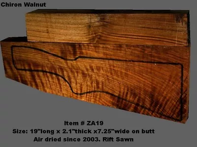 Turkish  Walnut Gun Stock Blank For Shotguns (item#za19) Chiron Walnut • £341.82