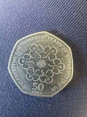 RARE Celebration Of One Hundred Years 100 Years 2010 Girl Guiding UK 50p Coin • £200