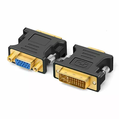 DVI-I Male Analog (24+5) To VGA Female (15-pin) Connector Adapter Desktop PC #44 • $1.88