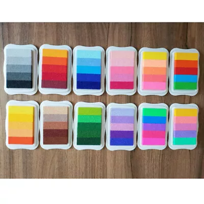 DIY Stamp Ink Pads Rainbow Ink Pad Rubber Ink Pad Scrapbooking Stamps Pad • £8.58