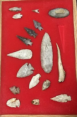  Large RARE American Texas Arrowheads Artifact Framed Collection Museum Quality • $350