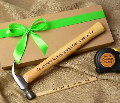 Personalised Fathers Day Gift For Men Him Grandad Dad Birthday DIY Tool Hammer • £14.50