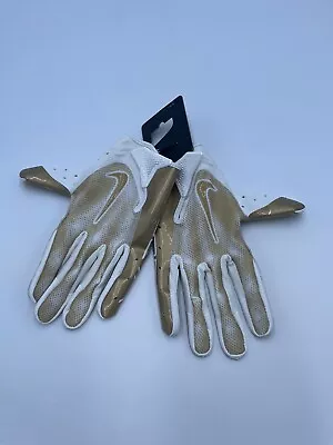 NWT Nike Vapor Jet 7.0 Adult Football Gloves White/Gold Size XXL • $24.49
