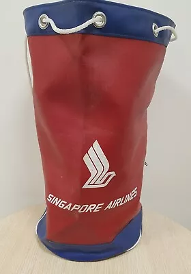 Vintage Singapore Airlines Promotional Advertising Carry Bag 100% Vinyl  • $30