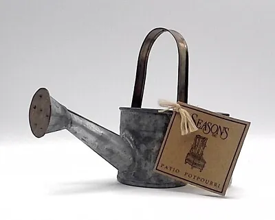 Small Galvanized Metal Watering Can Unique Vintage Style Farmhouse Décor Set • $15