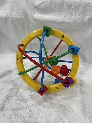 Vintage Fisher Price Infant Baby Toy Bead Ball Maze Butterfly Bee Flower • $30