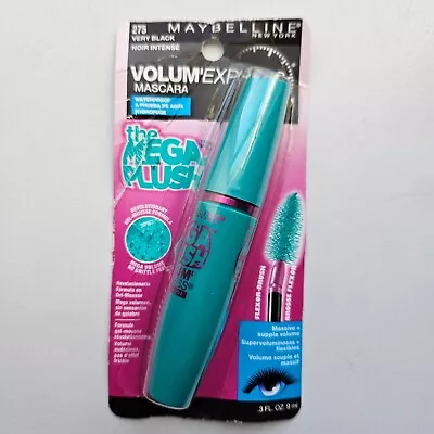 Maybelline 💋  Mascara Volume Express The Mega Plush 275 Very Black  0.3 Oz  • $10.99