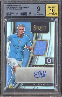 Erling Haaland Manchester City Auto Patch 2022 Select EPL Mint 9 / 10 BGS Soccer • £597.60
