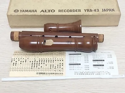 YAMAHA YRA-43 Wood Alto Recorder Made In Japan • $168