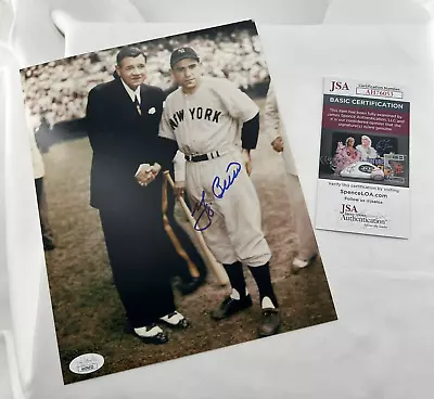 Yogi Berra Signed 8x10 Color Photo (Babe Ruth) Vintage JSA COA AH76053 • $74.99