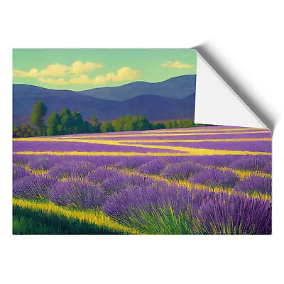 Excellent Lavender Flower Field Wall Art Print Framed Canvas Picture Poster • £14.95