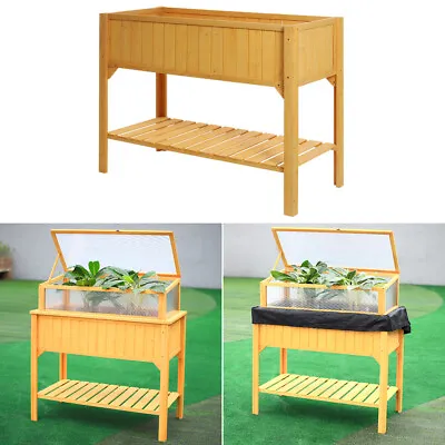 £49.95 • Buy Garden Raised Bed Outdoor Wooden Planter Trough Vegetable Flower Herb Grow Box