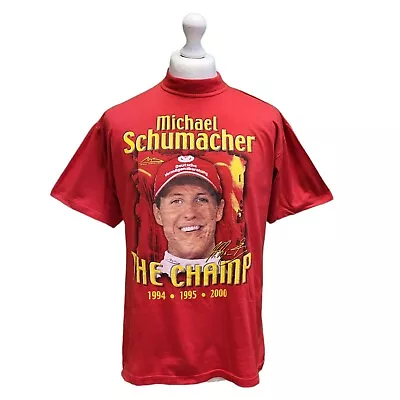 Vintage T-Shirt Deadstock F1 Michael Schumacher Deadstock Red Formula 1 2000  M • £44.99