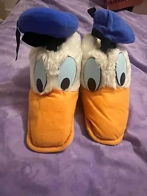 Vintage Donald Duck Kids House Shoes/ Slippers With Hat • $15