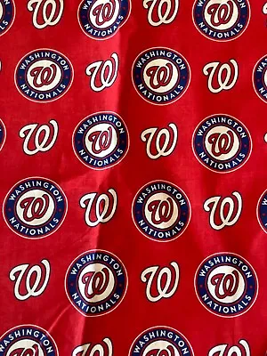 Washington Nationals MLB Cotton Fabric 32”x56” • $12