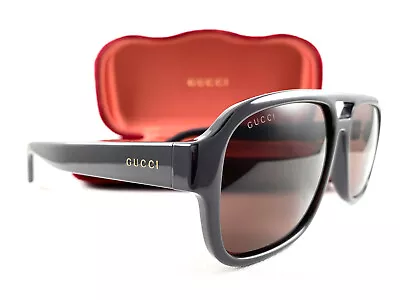 GUCCI Sunglasses GG1342S Gray Brown 005 New Authentic • $187