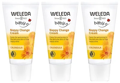 3x Weleda / Calendula Nappy Change Cream / 30ml / Suitable For Vegetarians • £13.29