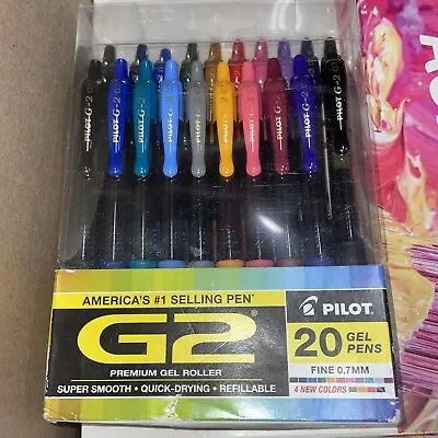 20 Pilot G2 Premium Gel Ink Pens Fine Point  ASSORTED NEW COLORS 17792 • $21.99