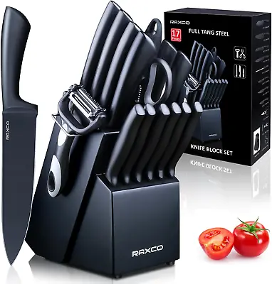 RAXCO Knife Set Kitchen Knife SetKnife Block Set Chef Knife Set With Block Fo • $88.26