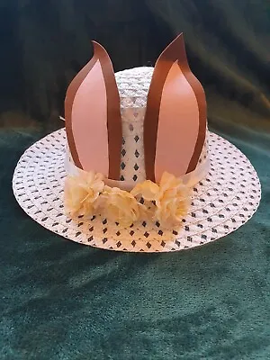 Handmade Bunny Easter Bonnet Hat Flowers  • £8.99