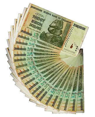 20 Billion Dollars Zimbabwe. 'AA' Prefix. EXTRA Fine -AUNC Notes.   UK DISPATCH • £2.79